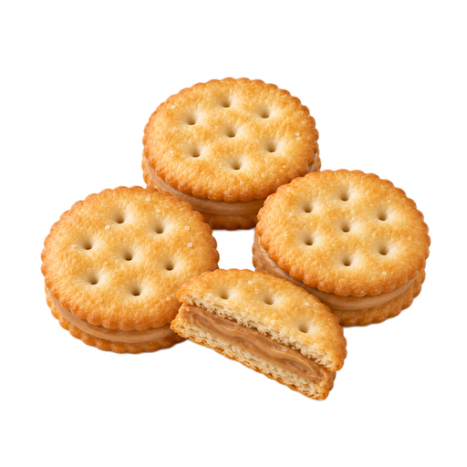 Ilustración de Galletas saladas, tipo sándwich