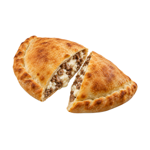 Illustration of Calzone, with meat and cheese