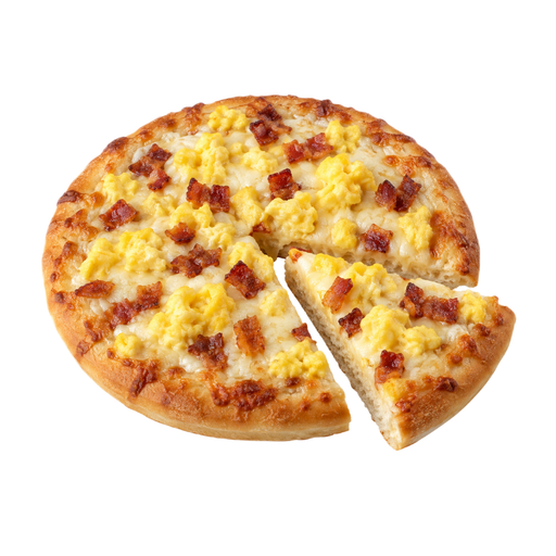 Illustration of Breakfast pizza with egg