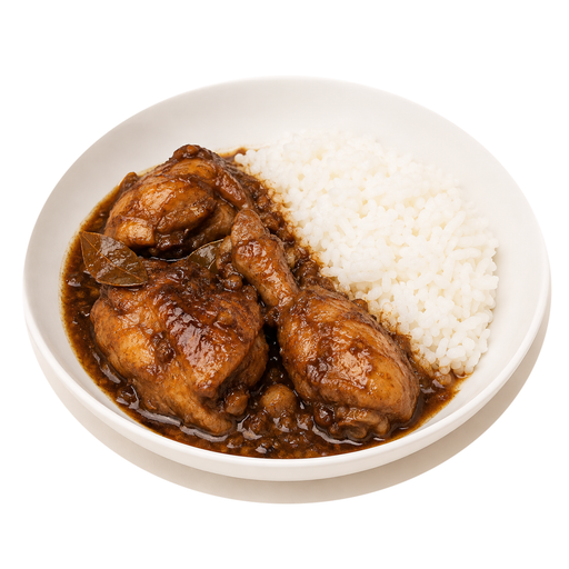 Ilustración de Adobo con arroz