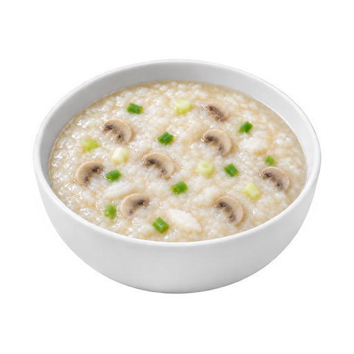 Ilustração de Mingau de arroz (congee), com vegetais