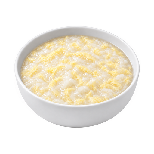 Ilustração de Mingau de arroz (congee), com ovo
