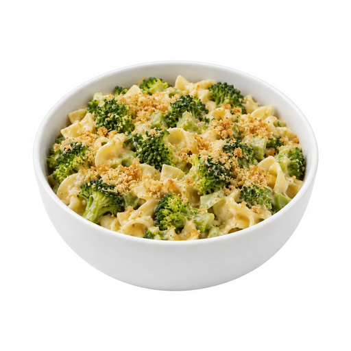 Ilustração de Gratinado de brócolis com macarrão