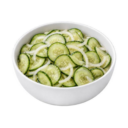 Ilustração de Salada de pepino feita com pepino e vinagre