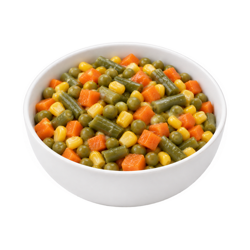 Illustration of Classic mixed vegetables, canned, reduced sodium, cooked, no added fat