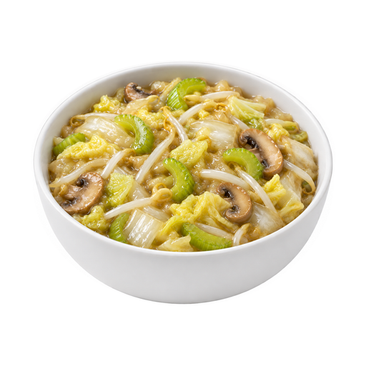 Illustration of Chow mein or chop suey, meatless, no noodles