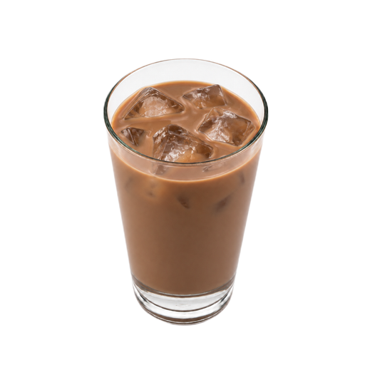 Ilustración de Café moca con hielo, con bebida vegetal