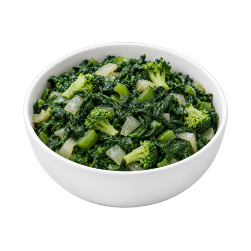 Illustration of Dark green vegetables as ingredient in omelet