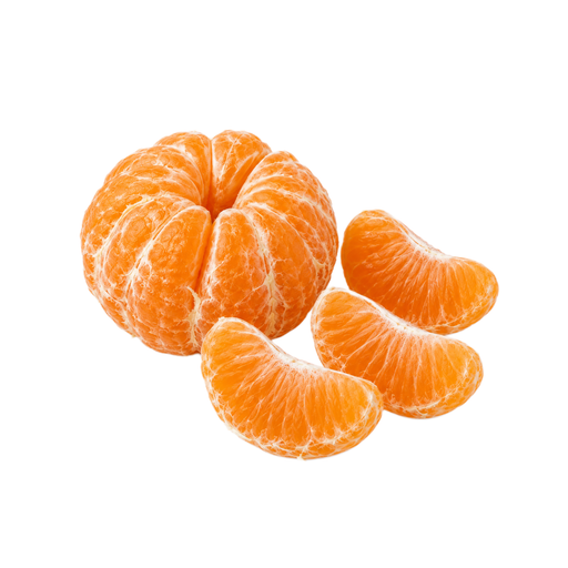 Illustration of Mandarin, seedless, peeled, raw