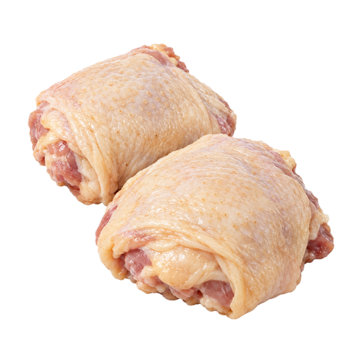 Ilustração de Frango, sobrecoxa, carne e pele, cru